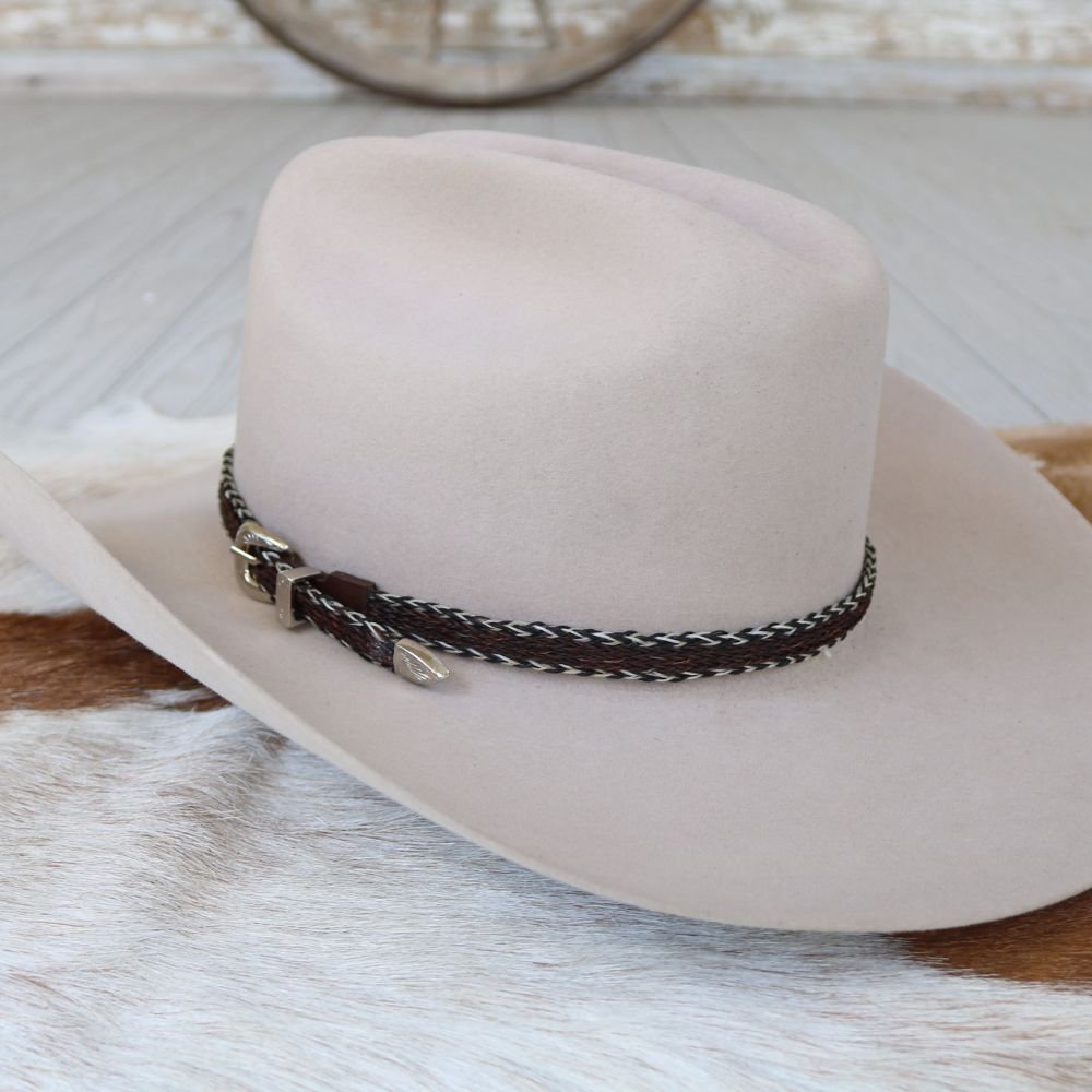 Horsehair 5 Strand Braided Buckle Hat Band - Roughstock