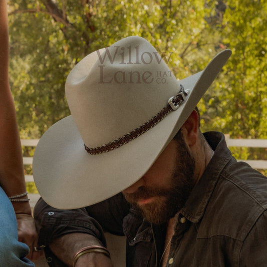 Horsehair 5 Strand Braided Buckle Hat Band - Roughstock