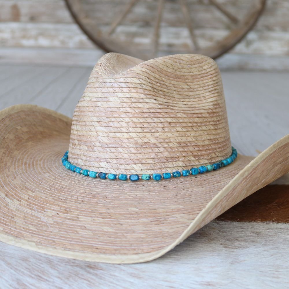 Chunky Deep Blue Stone Hat Band - Rio