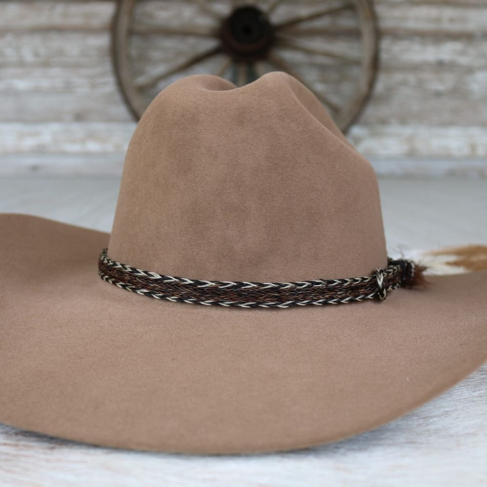 Horsehair Braided 5 Strand Hat Band - Overo