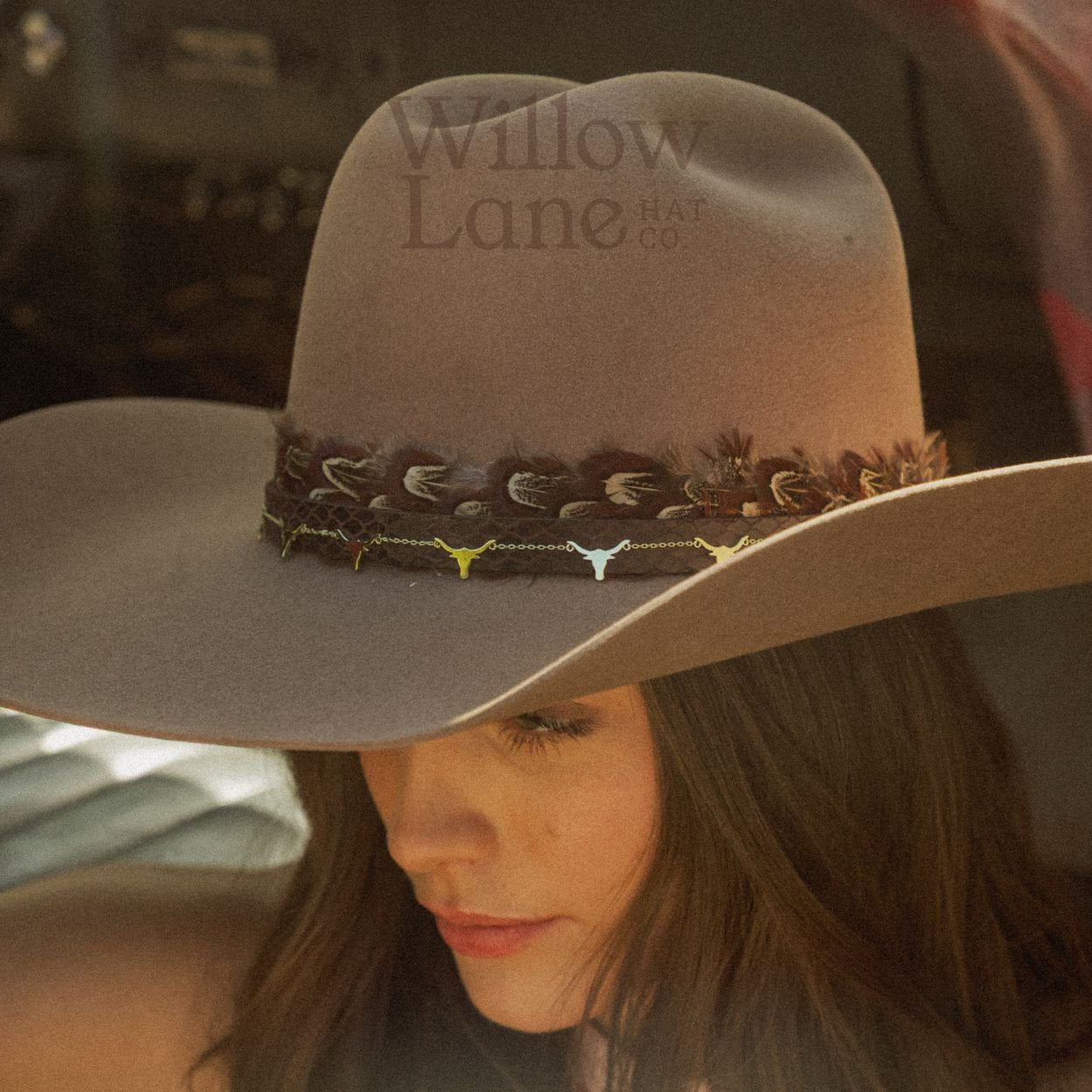 Leather Hat Band – Brown Diamond