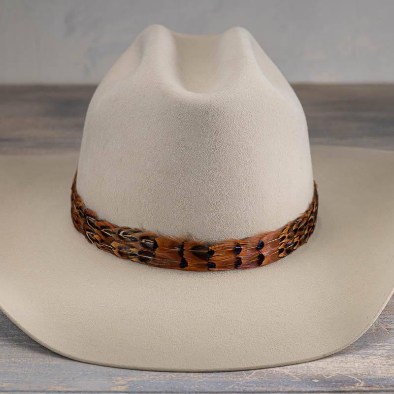 Bande de Chapeau Western en Plumes - Rouille