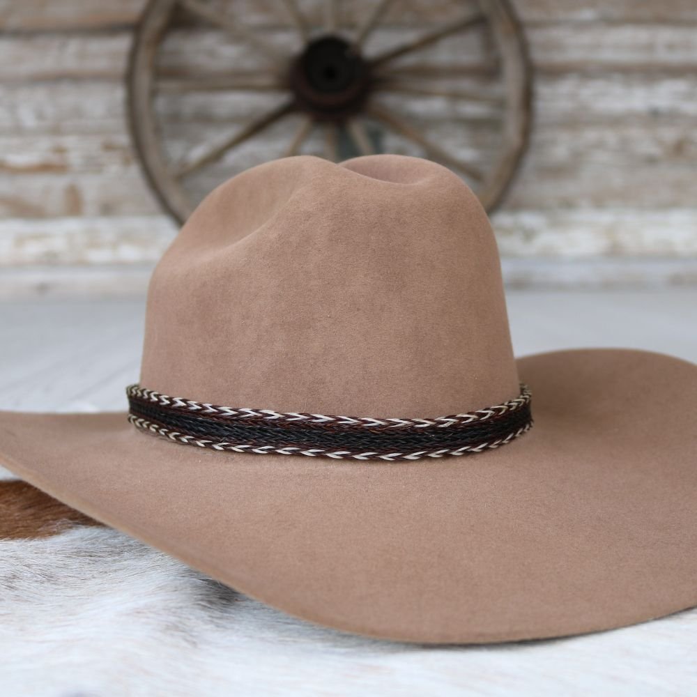 Horsehair Braided Single Tassel Hat Band - Gambler