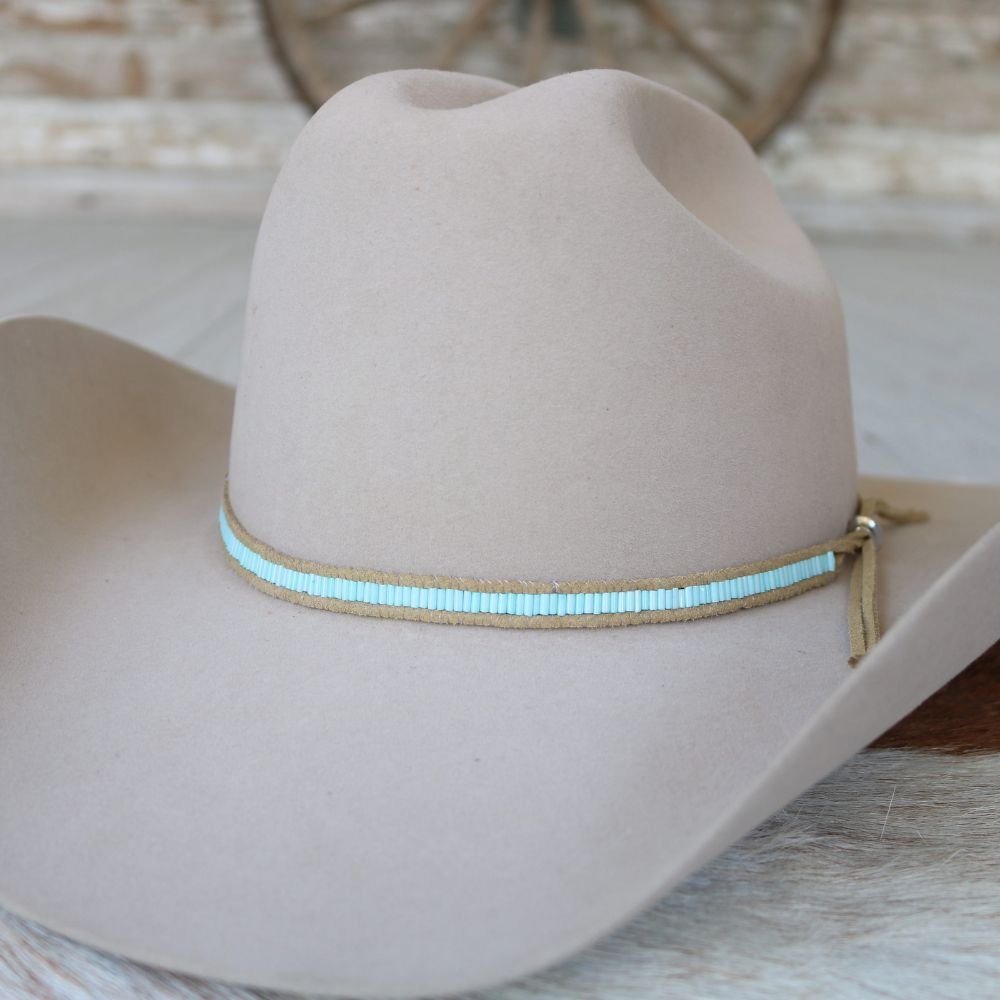 Lane Stitch Pale Blue Beaded Hat Band – Willow Lane Wholesale display picture 2