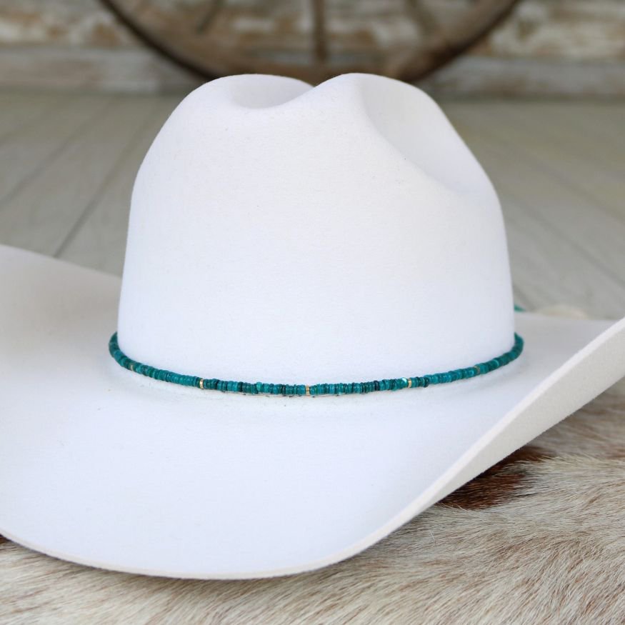 Teal Shell Hat Band - Eliza