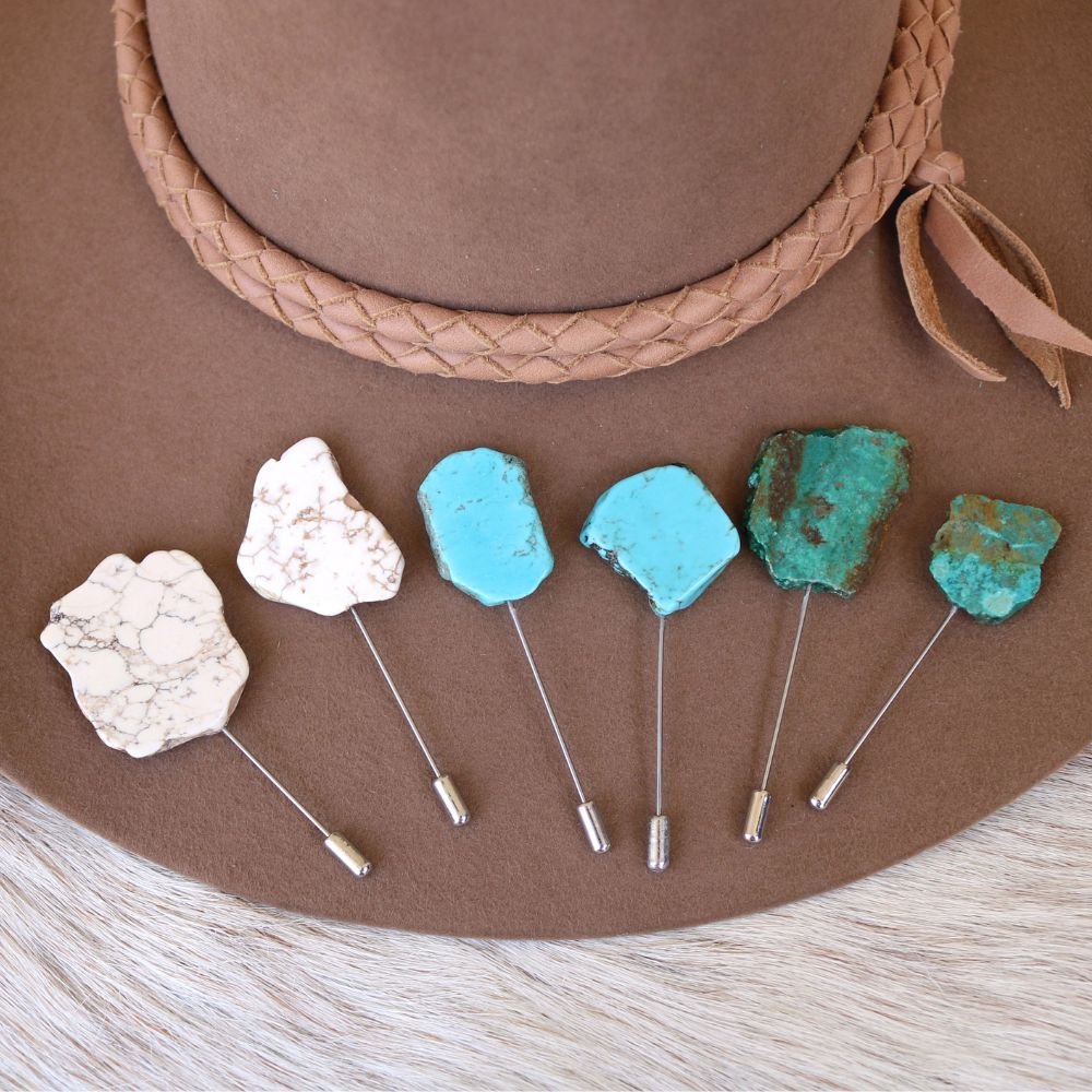 White Stone Hat Pin