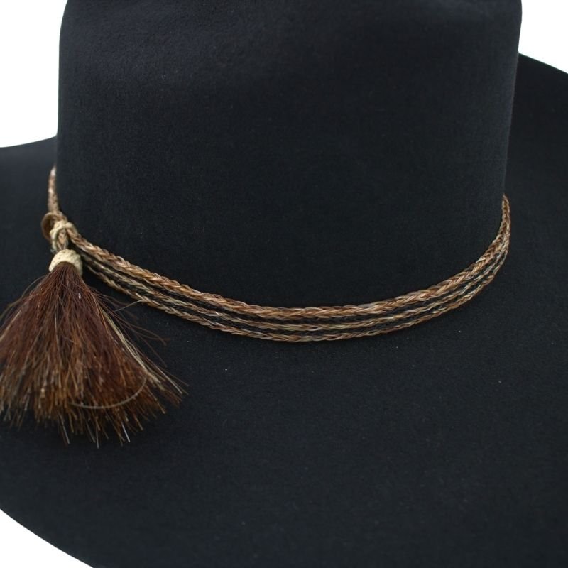 Genuine Horsehair 5 Strand Braided Hat Band with Single Tassel - Pacesetter