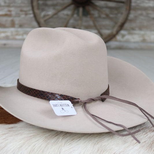 Leather Hat Band – Brown Diamond
