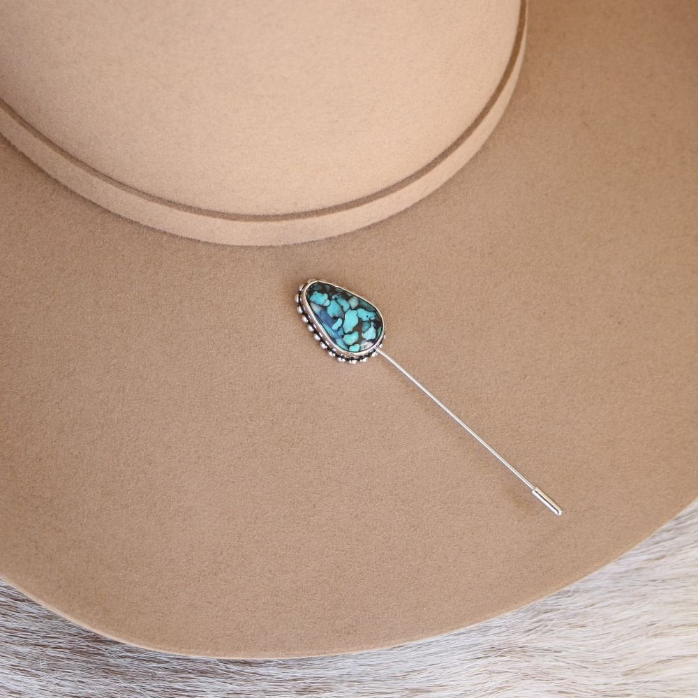 Blue Matrix Hat Pin
