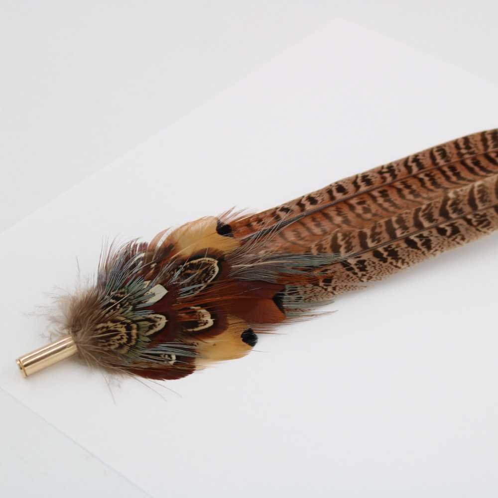 Western Feather Hat Pin Natural