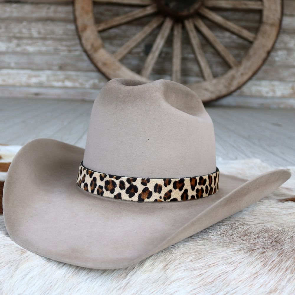 Leopard Print Leather Hat Band - Mia