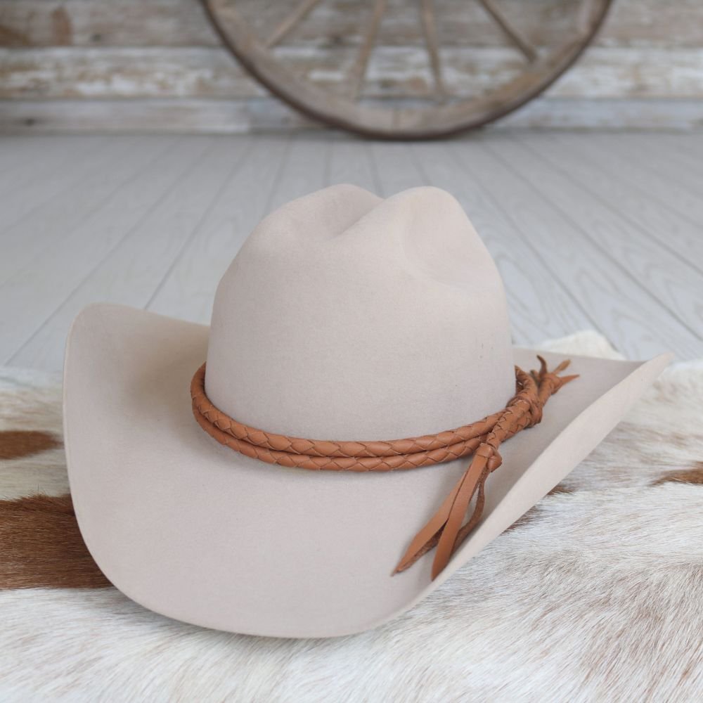 Saddle Braided Leather Hat Band