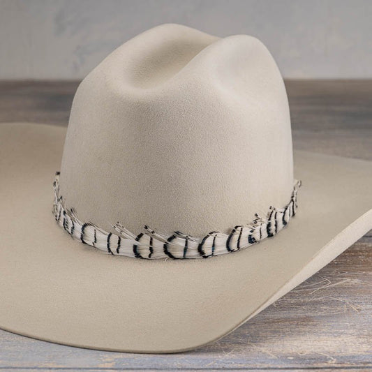 White Feather Hat Band - Luna