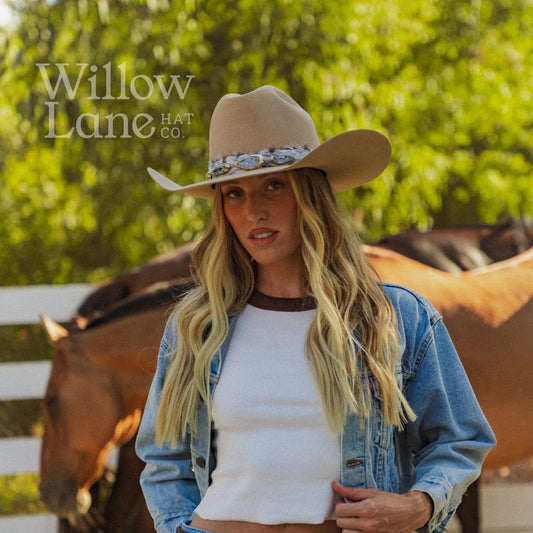 Geode Slice Beige Hat Band – Shiloh