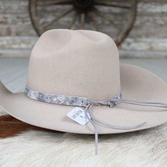 Leather Hat Band – Stone Snake