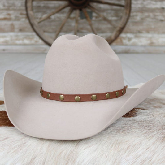 a hat on a fur rug
