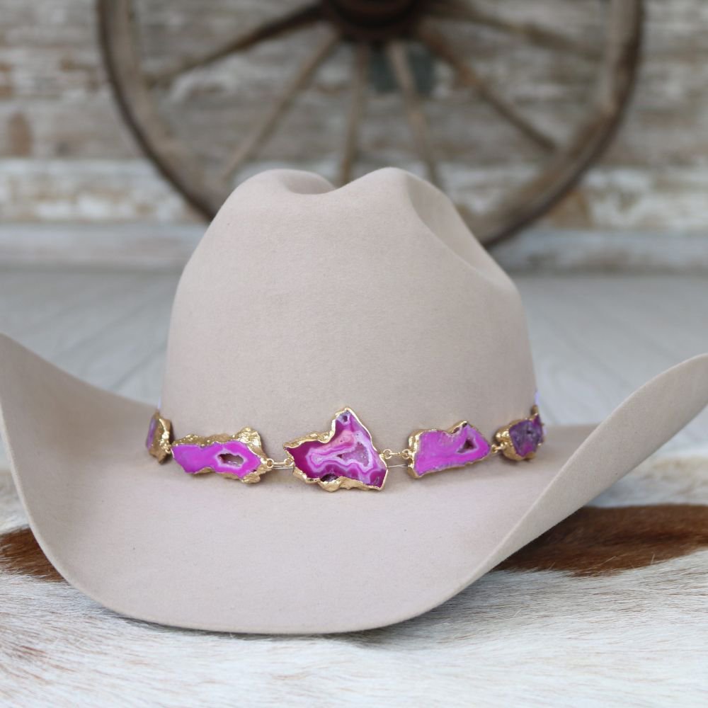 Geode Slice Pink Hat Band – Arden