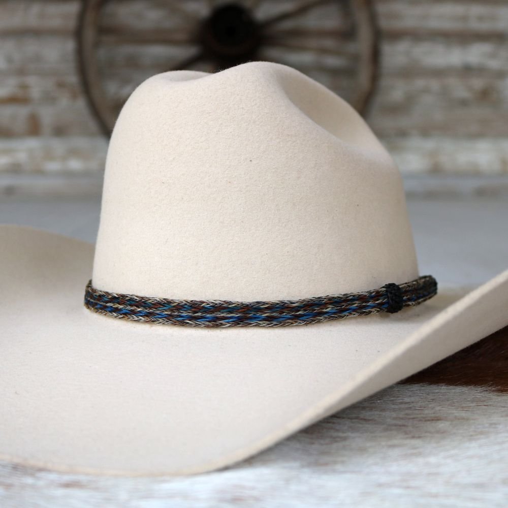 Horsehair Blue Braided Hat Band - Bluegrass