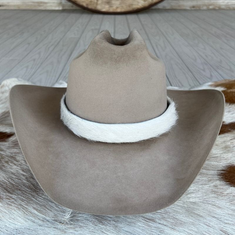 Cowhide Hat Band - White