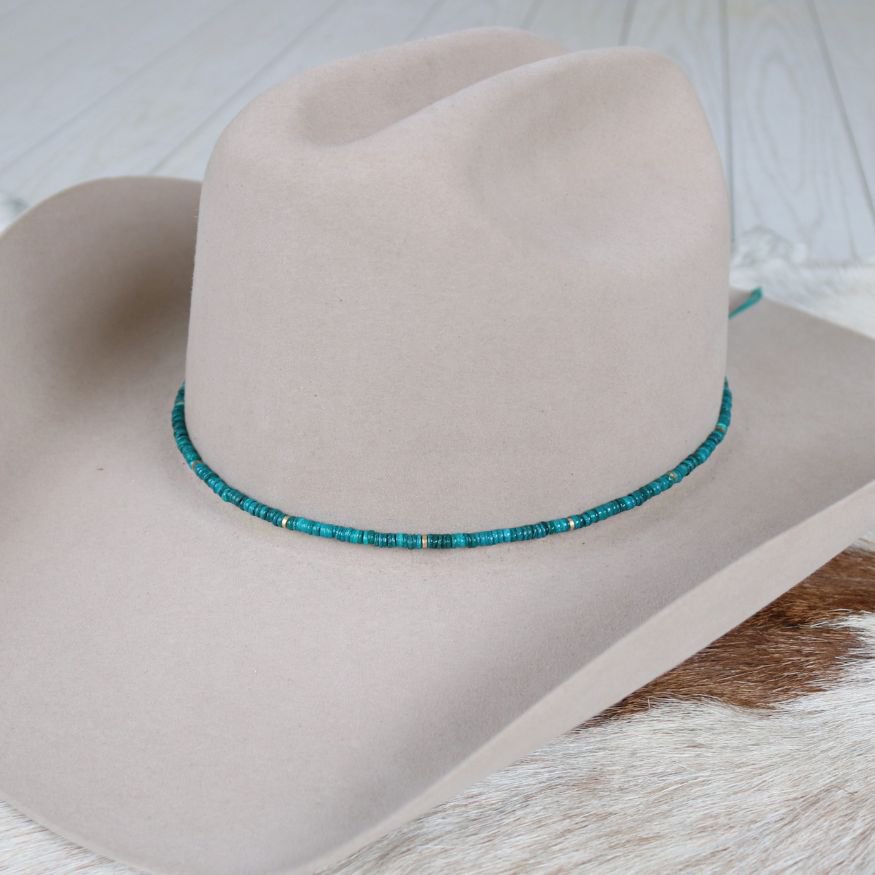 Teal Shell Hat Band - Eliza