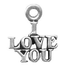 I Love You Charm Sterling Silver