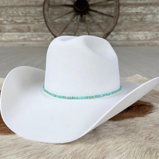 Aqua Blue Shell Hat Band - Remy