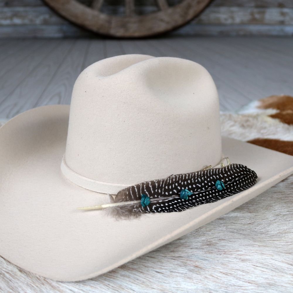 Turquoise Pheasant Hat Feather