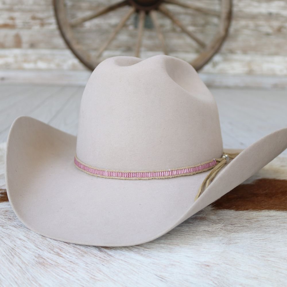 Soft Pink Lane Stitch Hat Band