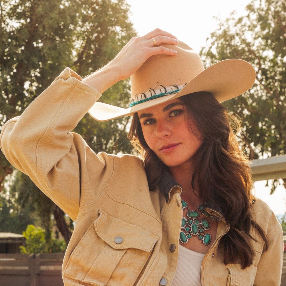 White Feather Hat Band - Luna