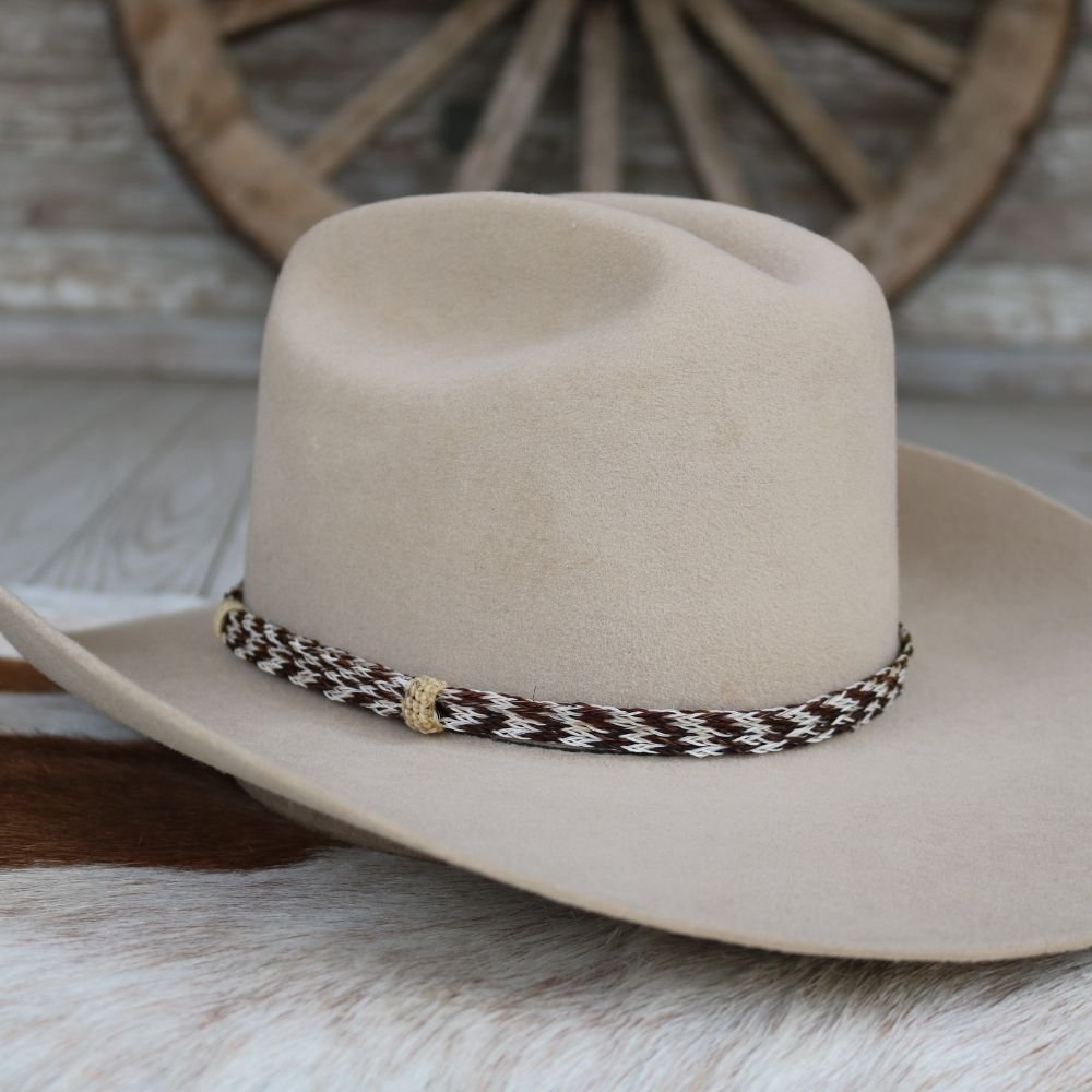 Genuine Horsehair 5 Strand Braided Hat Band - Ziggy