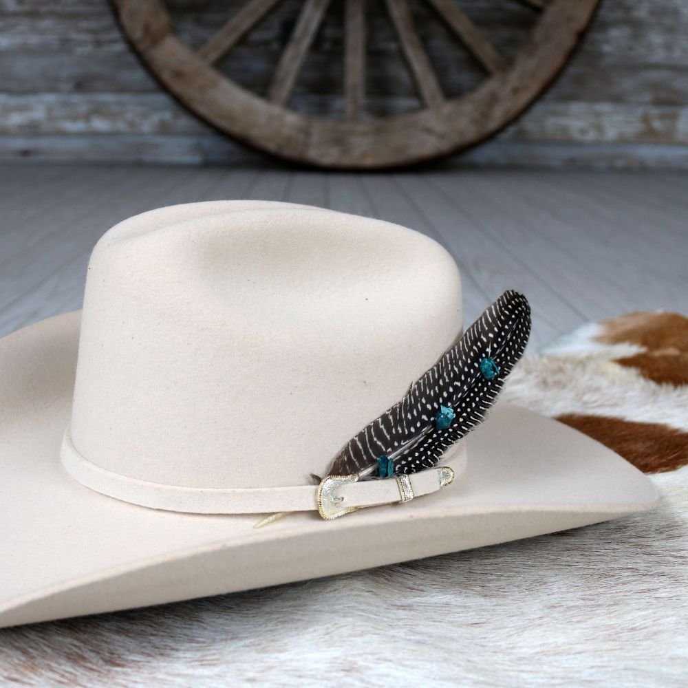 Turquoise Pheasant Hat Feather