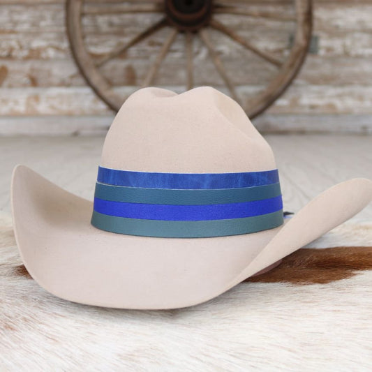 Blue Leather Hat Band Variety Pack - 4 Pack