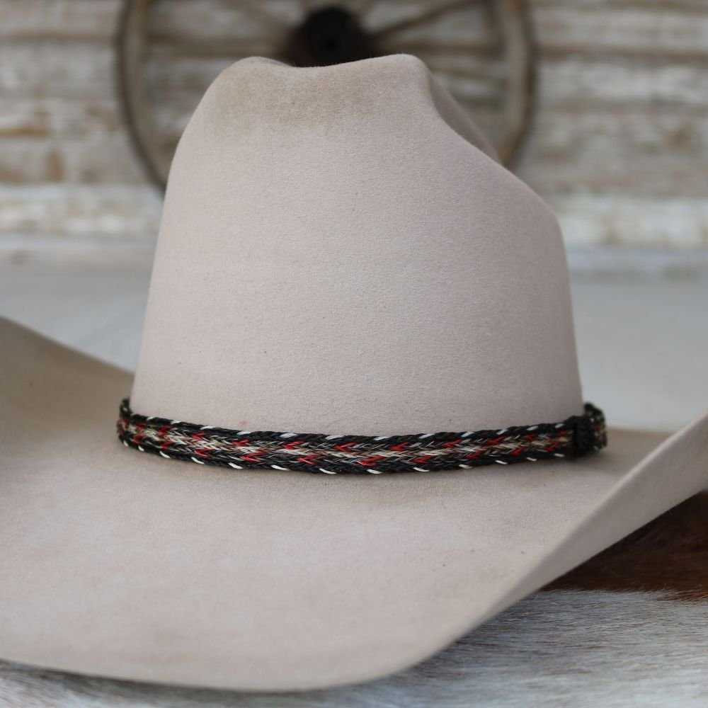Horsehair Red Braided Hat Band - Roulette