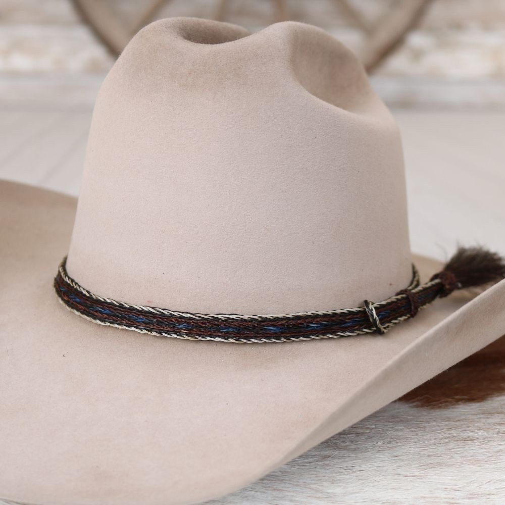 Horsehair Braided Single Tassel Hat Band - Bandera