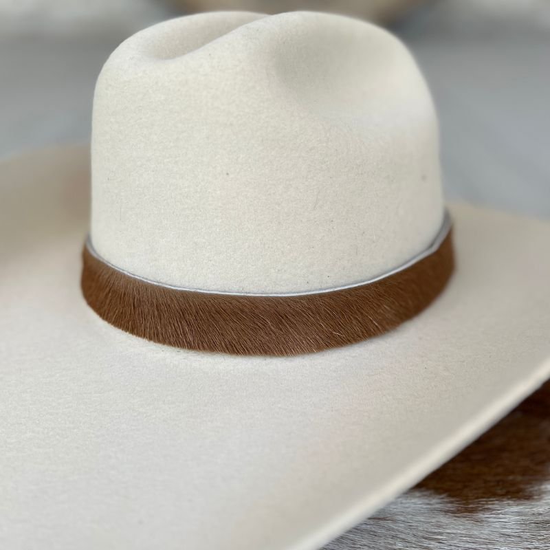 Cowhide Hat Band - Brown