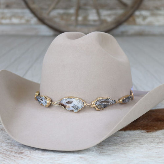 Geode Slice Beige Hat Band – Shiloh