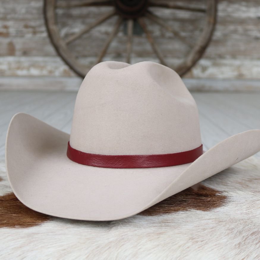 Leather Hat Band – Red
