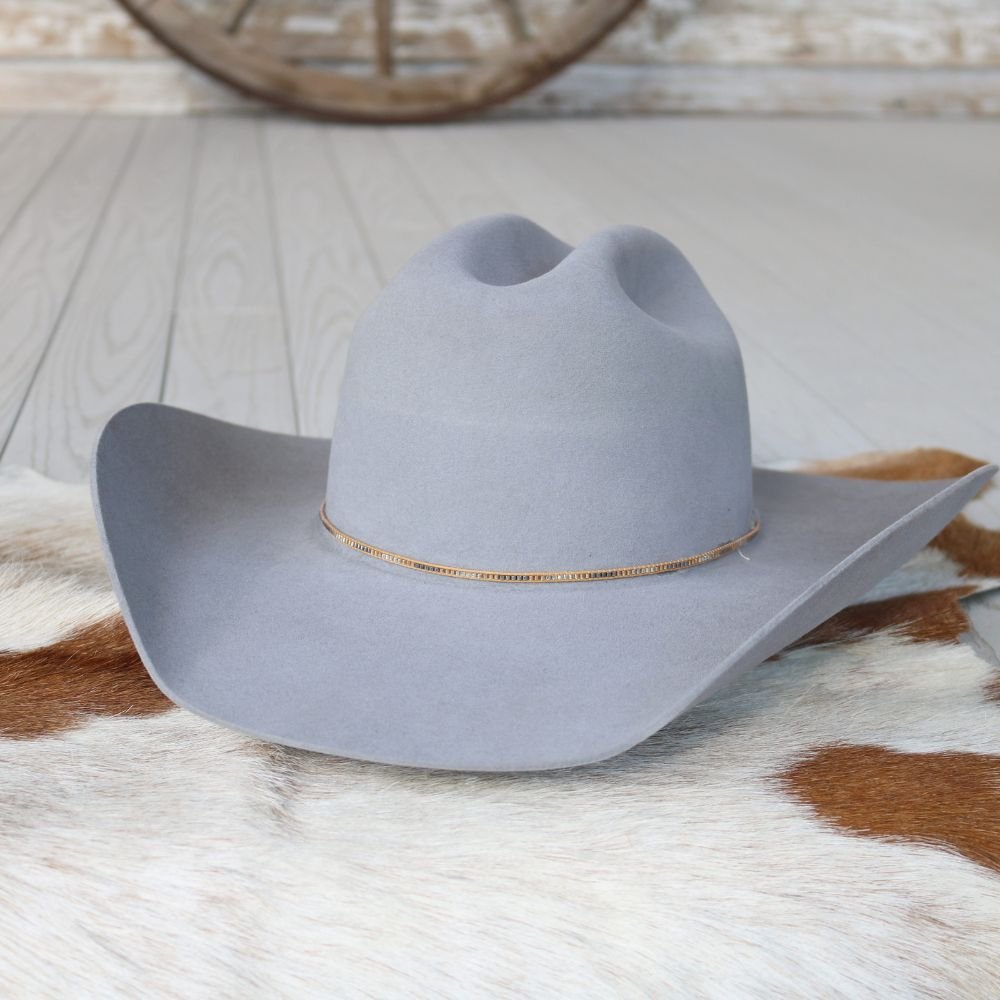 Thin Metallic Beaded Hat Band