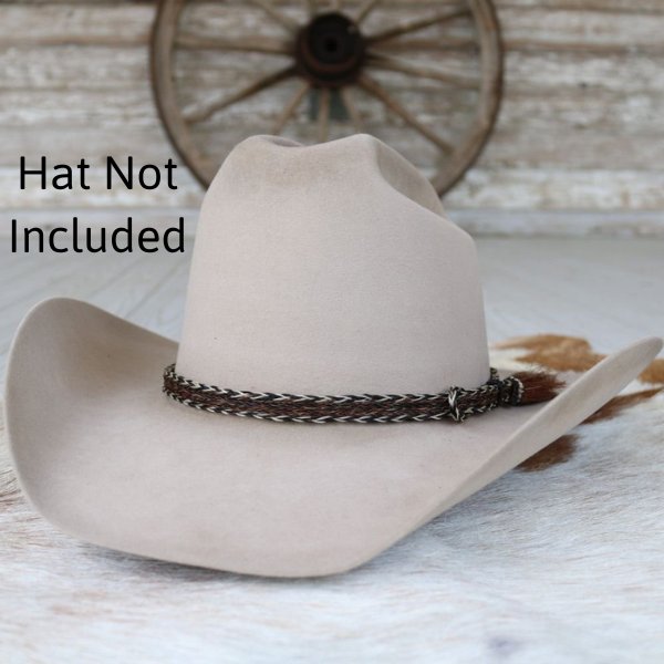 Horsehair Braided 5 Strand Hat Band - Overo