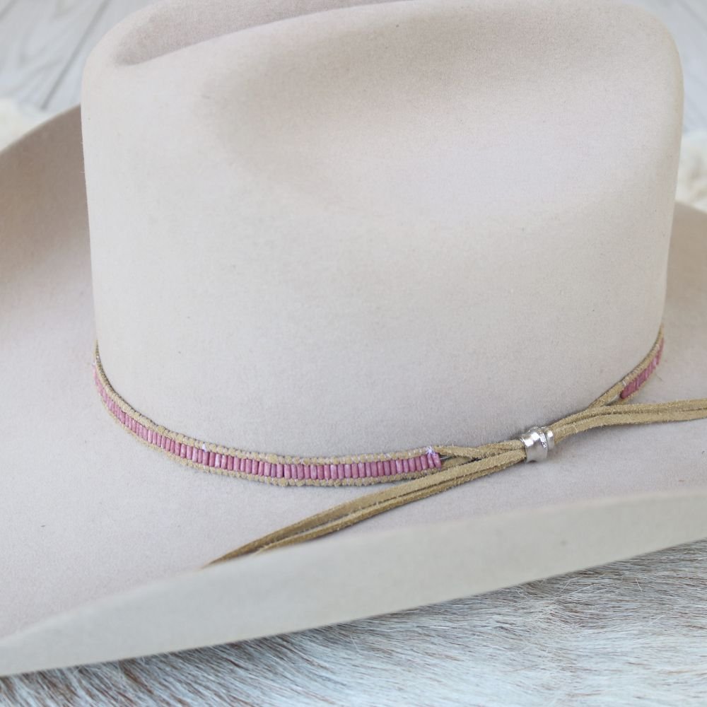 Soft Pink Lane Stitch Hat Band