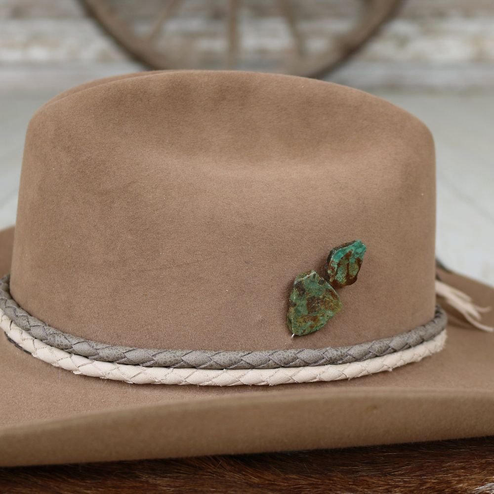 Stacked Natural Turquoise Hat Stick Pin