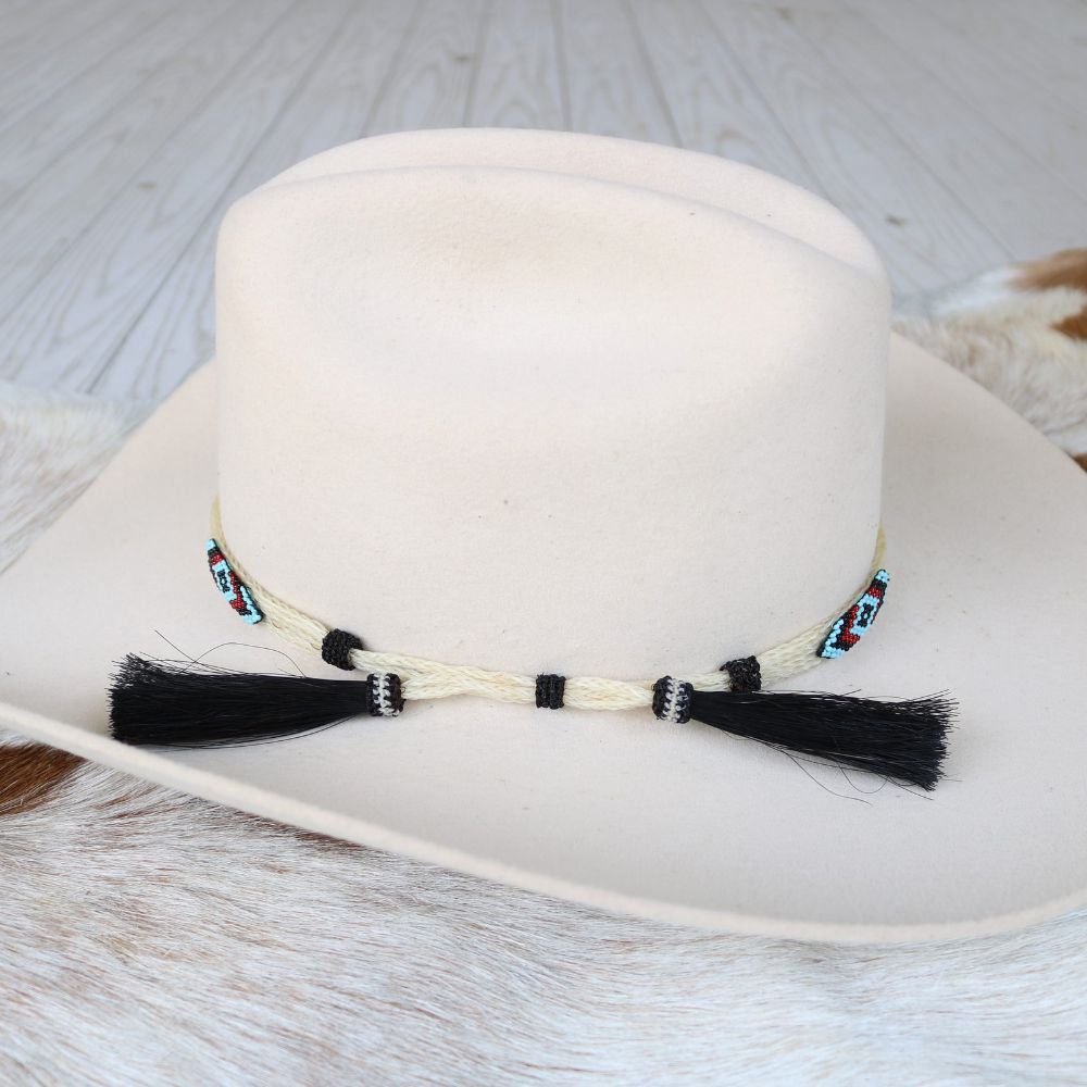 Horsehair Beaded Hat Band - Cheval