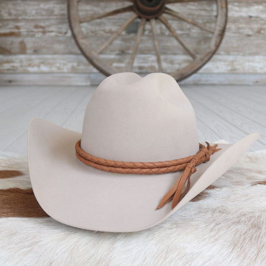 Saddle Braided Leather Hat Band