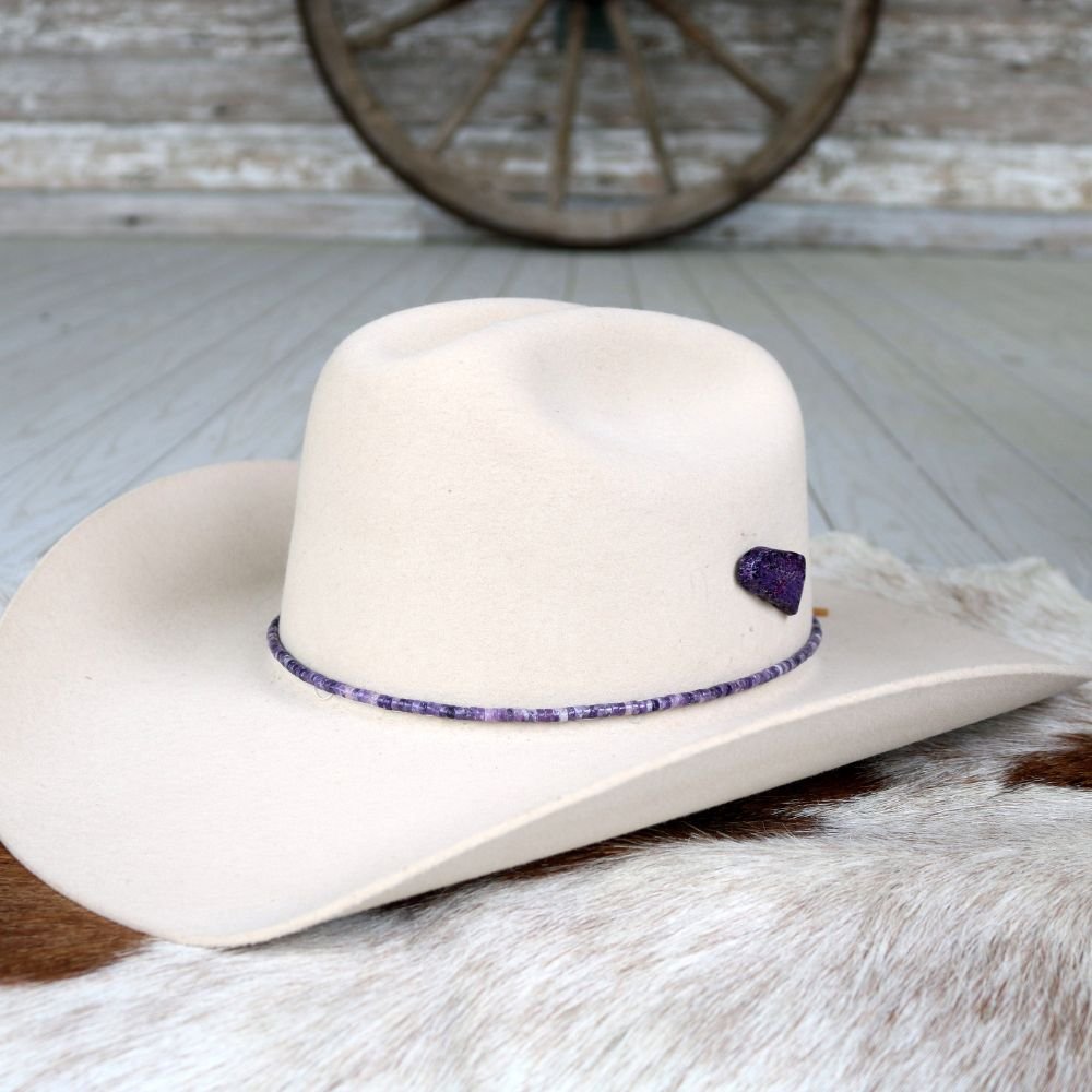 Purple Stone Hat Pin