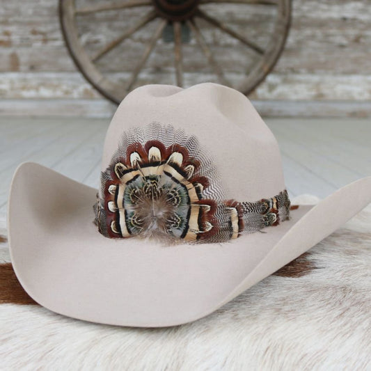Western Feather Hat Band - Briar