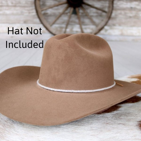 White Jade Stone Hat Band