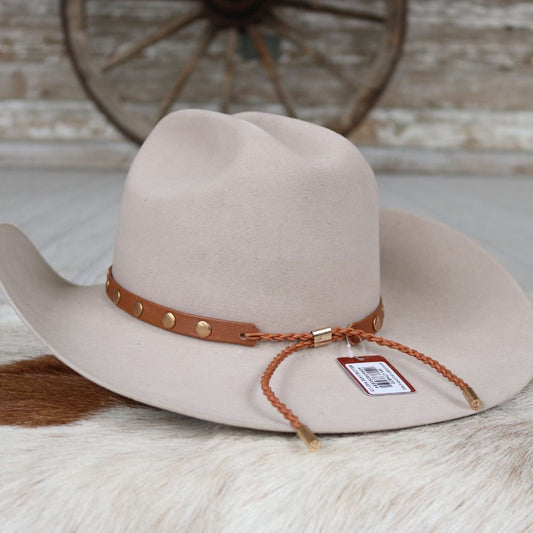 a hat on a fur rug