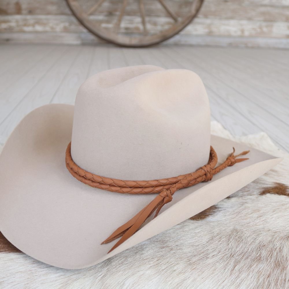 Saddle Braided Leather Hat Band