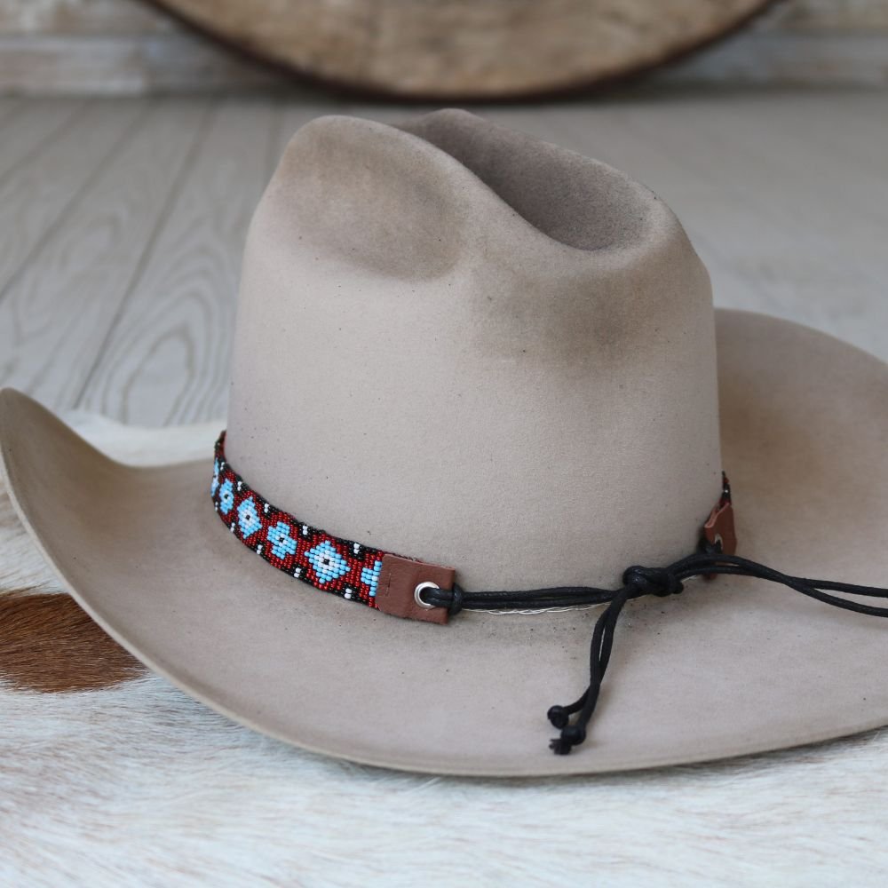 Beaded Hat Band - Red River