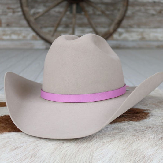 Leather Hat Band – Bubblegum Pink